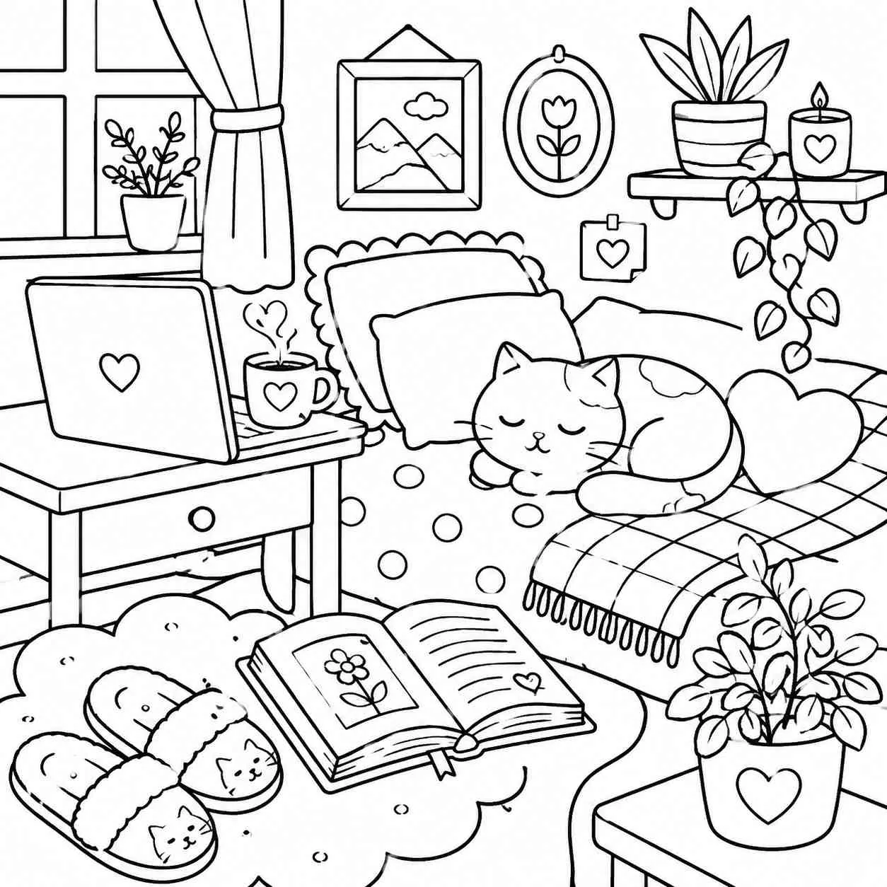 Digital design process showing the creation of high-resolution vector coloring pages with crisp lines at Coloring Duck