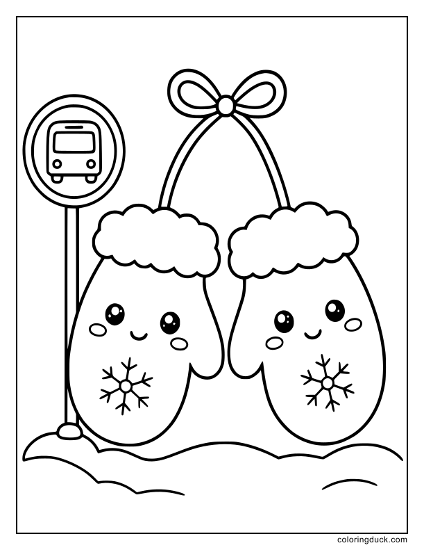 Fluffy pair of mittens tied together with a string.
