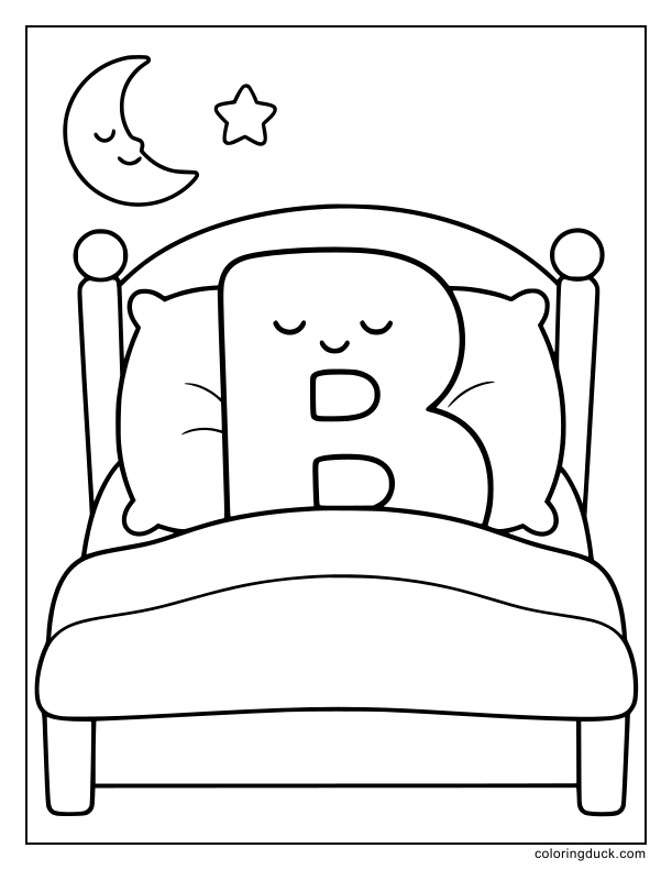 Snuggly mattress and pillows providing a resting spot for an exhausted alphabet.