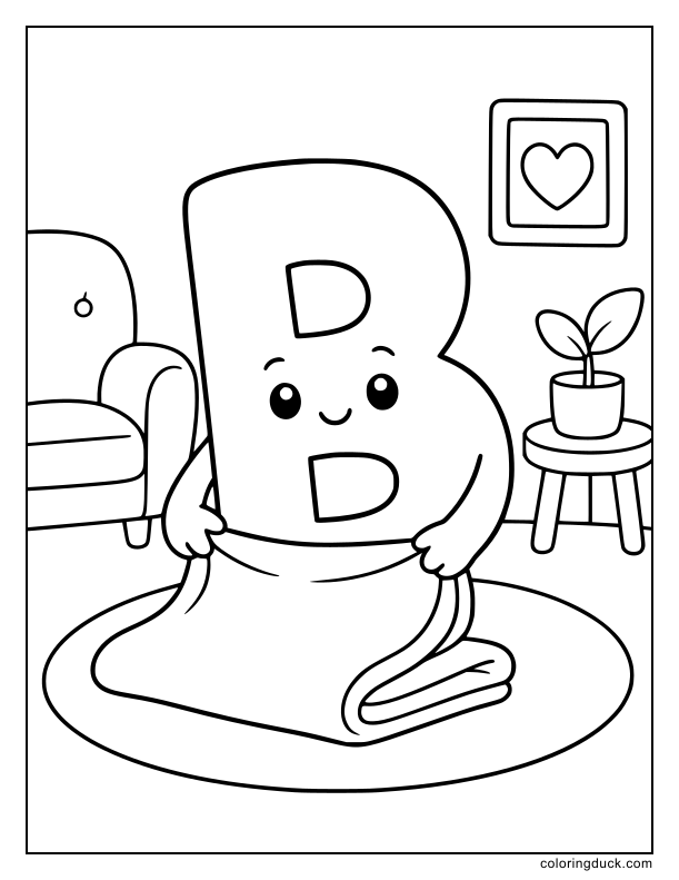 Thick fabric wrap draped over the curves of a cozy alphabet figure.