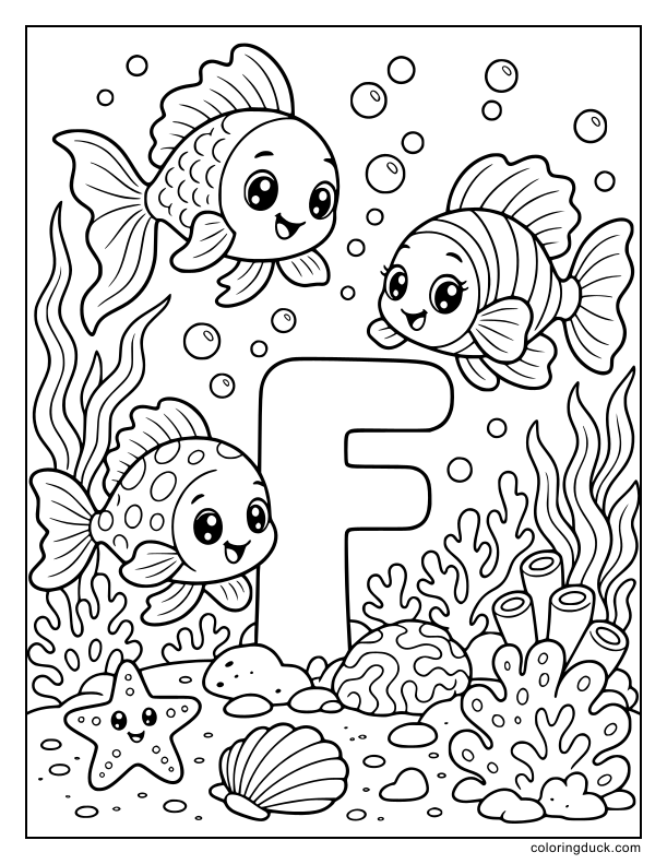 Three cute fish with big fins swimming through a coral reef.