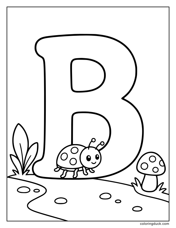 Small shelled insect making its way over the bottom of a large text character.