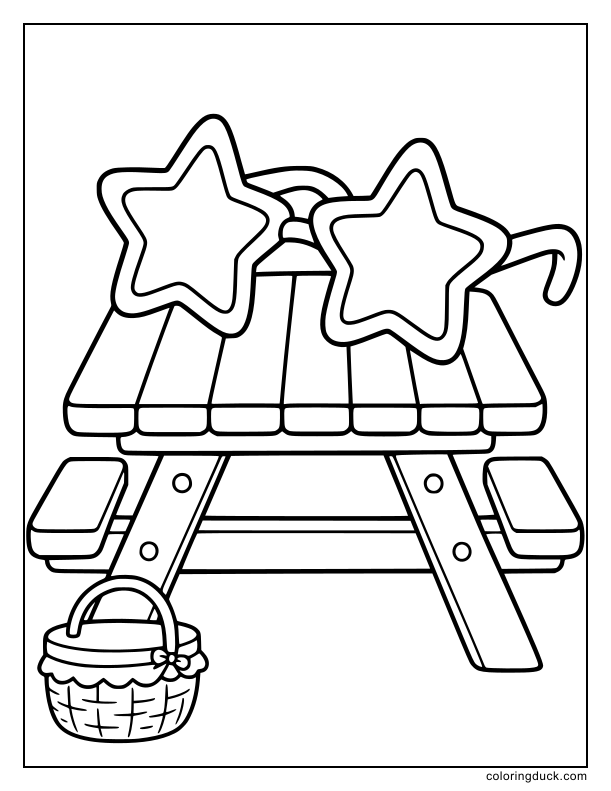 Funny oversized star-shaped sunglasses resting on a table.