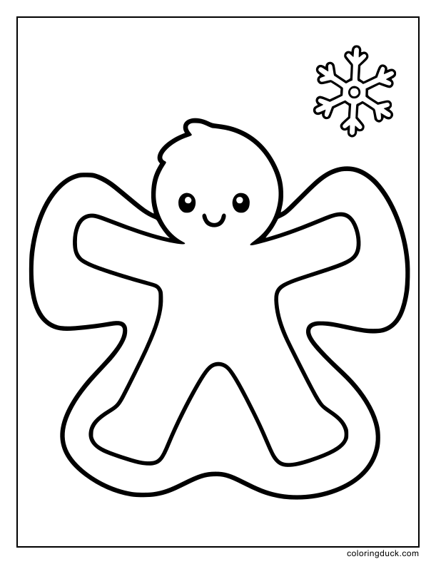 Silhouette of an angel pressed into the soft ground.
