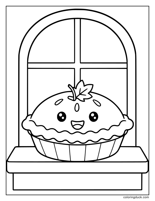 Freshly baked fruit pie sitting on a windowsill to cool off.